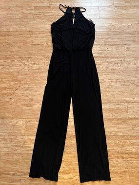 Laundry by Shelli Segal solid halter jumpsuit